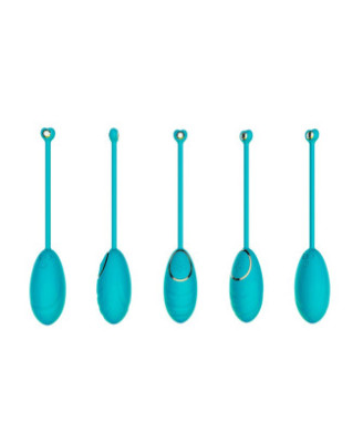 Œuf vibrant bleu avec télécommande USB 